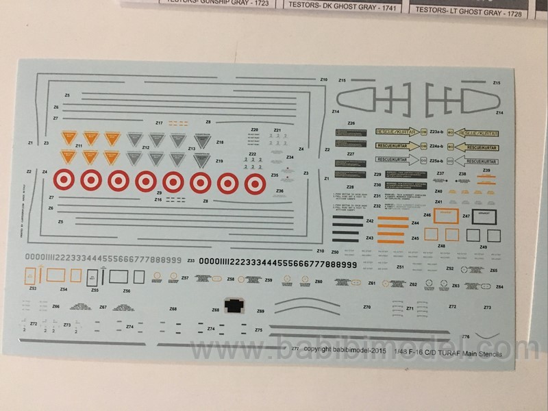 F-16 Main Stencils