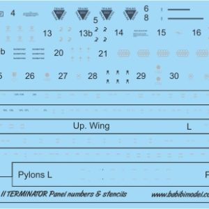 F-4E Terminator Stencil&Panel Numbers Decal Set - Image 4