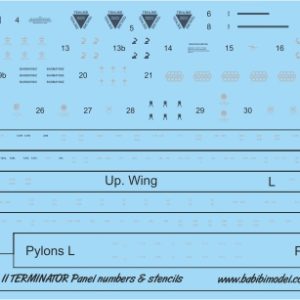 F-4E Terminator Stencil&Panel Numbers Decal Set - Image 3