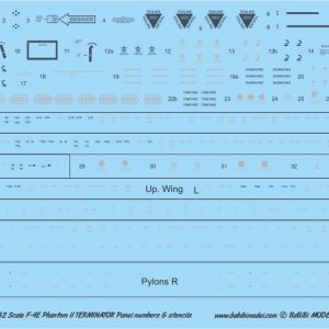 F-4E Terminator Stencil&Panel Numbers Decal Set - Image 2